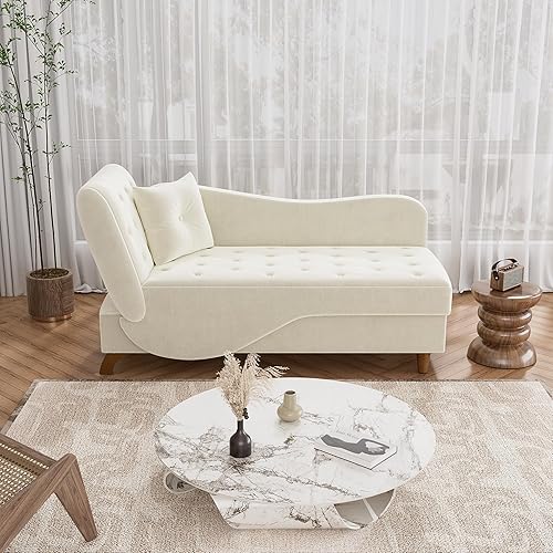Miniatura 9 de Tumbona reclinable ajustable para interiores con almacenamiento, sofá cama, sillón con almohada, futón de terciopelo 3 en 1, sofá cama para sala de