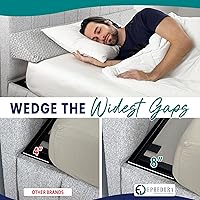 Vista 5 de Almohada de cuña triangular para espacio de cabecero (0-8 pulgadas), llena el espacio entre el colchón y la cabecera, relleno de huecos de cama