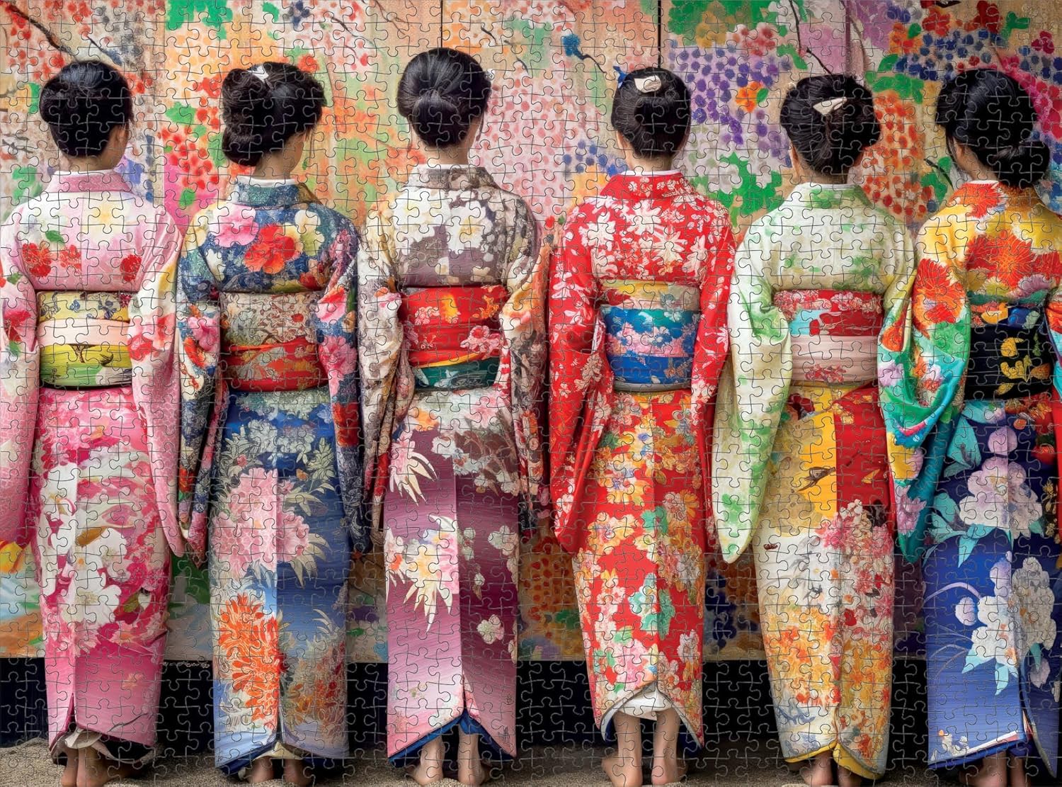 Cross & Glory - Elegant Kimono Beauties - 1000 Piece Artistic Jigsaw Puzzle for Adults | Vibrant Colors | Cultural Art | Premium Quality | Brain Exercise and Home Decor