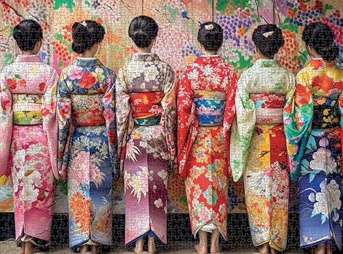 Miniatura 4 de Cross & Glory - Elegante kimono Beauties - Rompecabezas artístico de 1000 piezas para adultos  Colores vibrantes  Arte cultural  Calidad premium