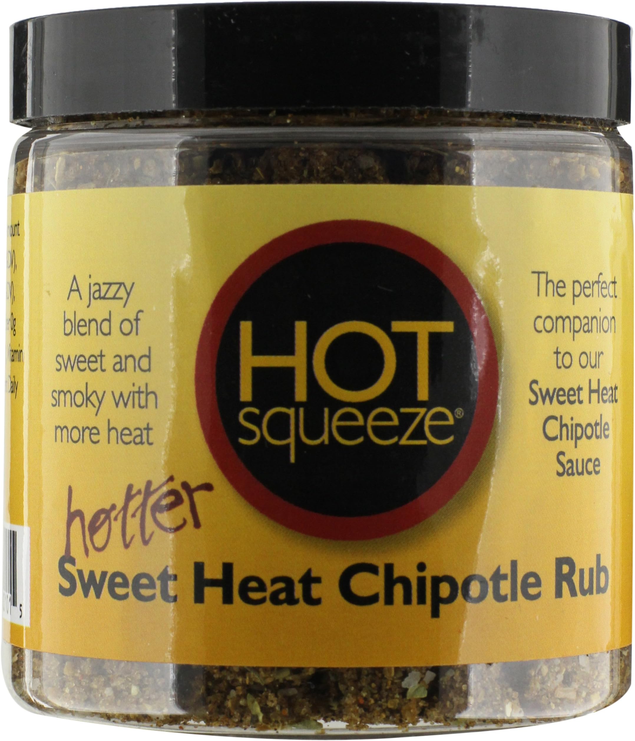 Hot Squeeze Rub, Hotter Sweet Heat Chipotle, 5 Ounce