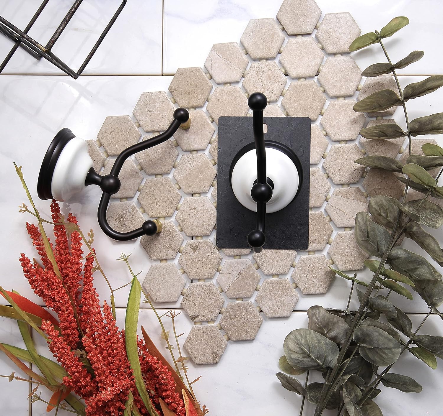 Kingston Brass BAK1117ORB Victorian 2-Piece Robe Hook, Oil Rubbed Bronze