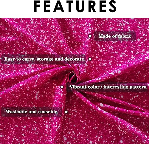 Miniatura 3 de Ladvis Telón de fondo rosa abstracto rosa intenso de 82.7 x 59 pulgadas, para fotografía de cumpleaños para niñas, decoración de fiesta de noche,