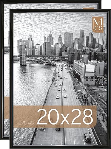 Miniatura 25 de MCS Trendsetter - Marco para póster de película, 27 x 40 pulgadas, color negro, alto brillo, vertical y horizontal, para colgar en la pared, marco