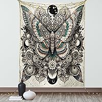 Vista 88 de Ambesonne Tapiz de isla tropical, olas del océano en la playa de Seychelles al atardecer horizonte, decoración de tela para colgar en la pared