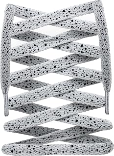 Premium Speckled Shoelaces Replacement for Air Jordan 1,2,3,4 fits Cement, Oreo, Grape