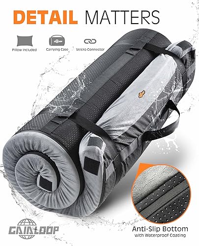 Vista 98 de Colchón de espuma viscoelástica gruesa de 3 pulgadas para acampar [coche/tienda de campaña/cuna] Glamping portátil, colchón de futón enrollable