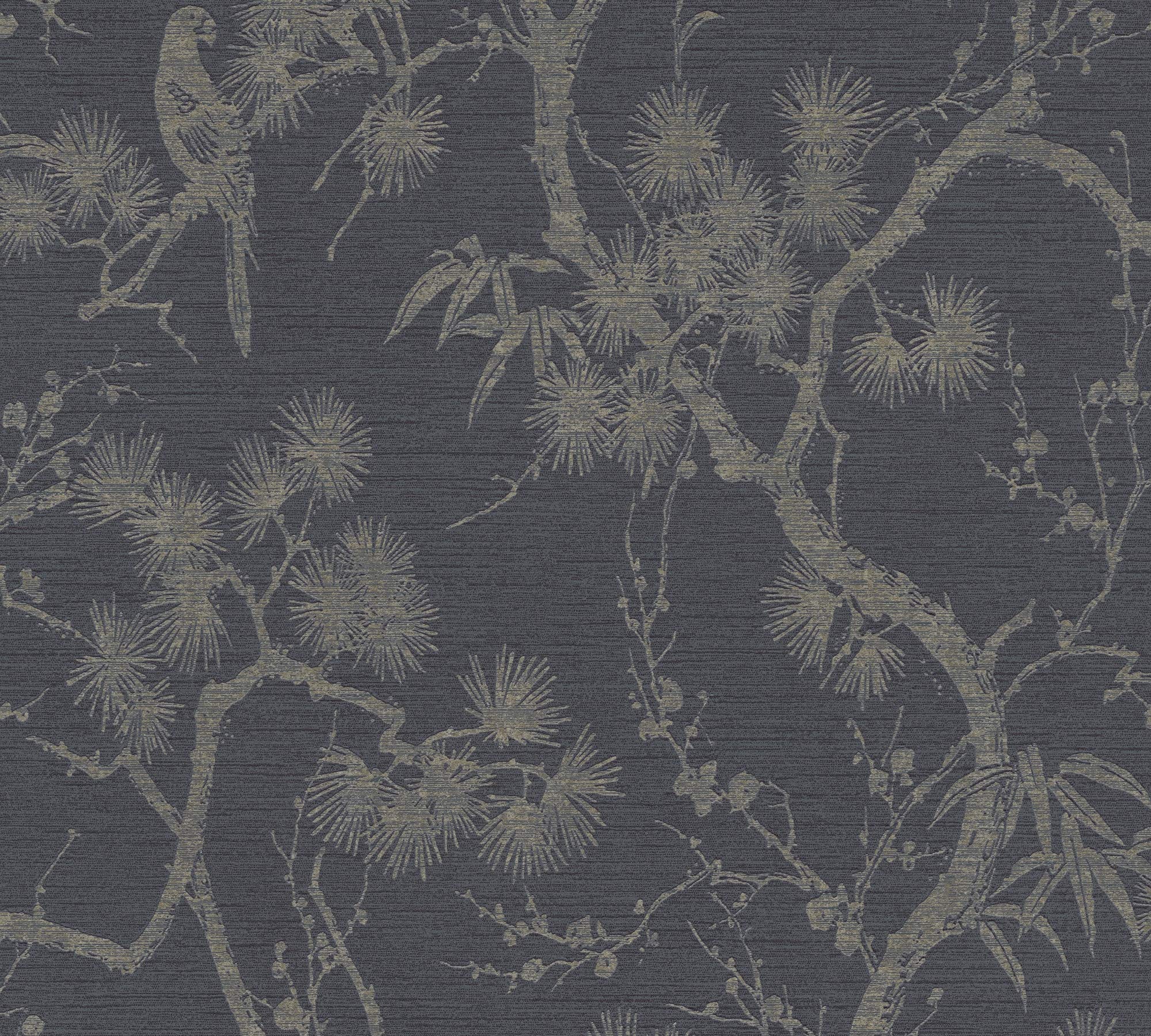 Livingwalls Floral Wallpaper Metropolitan Stories 2 A.S. Création Non-Woven 10.05 m x 0.53 m Grey Metallic Black Made in Germany 378672 37867-2 - Image 2