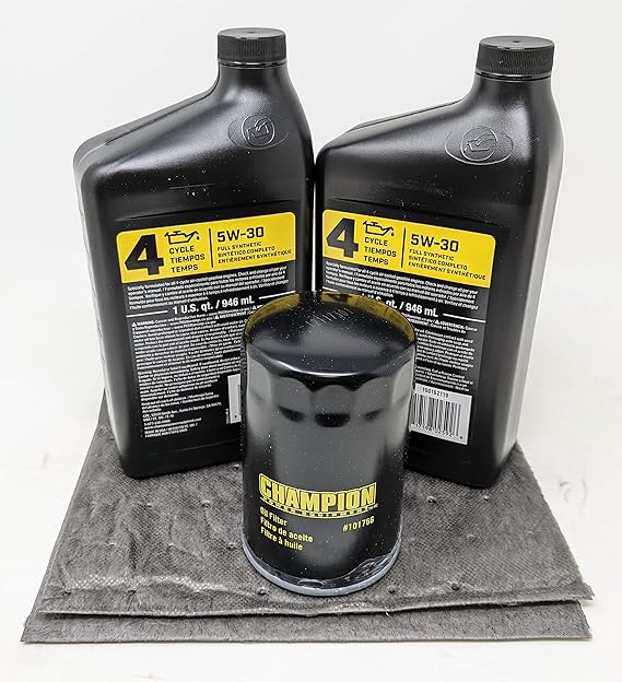 Champion Generator 5W30 Full Synthetic Oil Change Kit 2