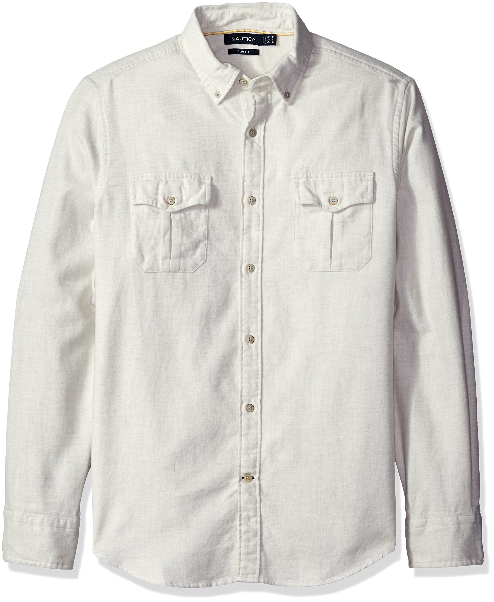 NauticaMen's Slim Fit Double Pocket Moleskin Shirt