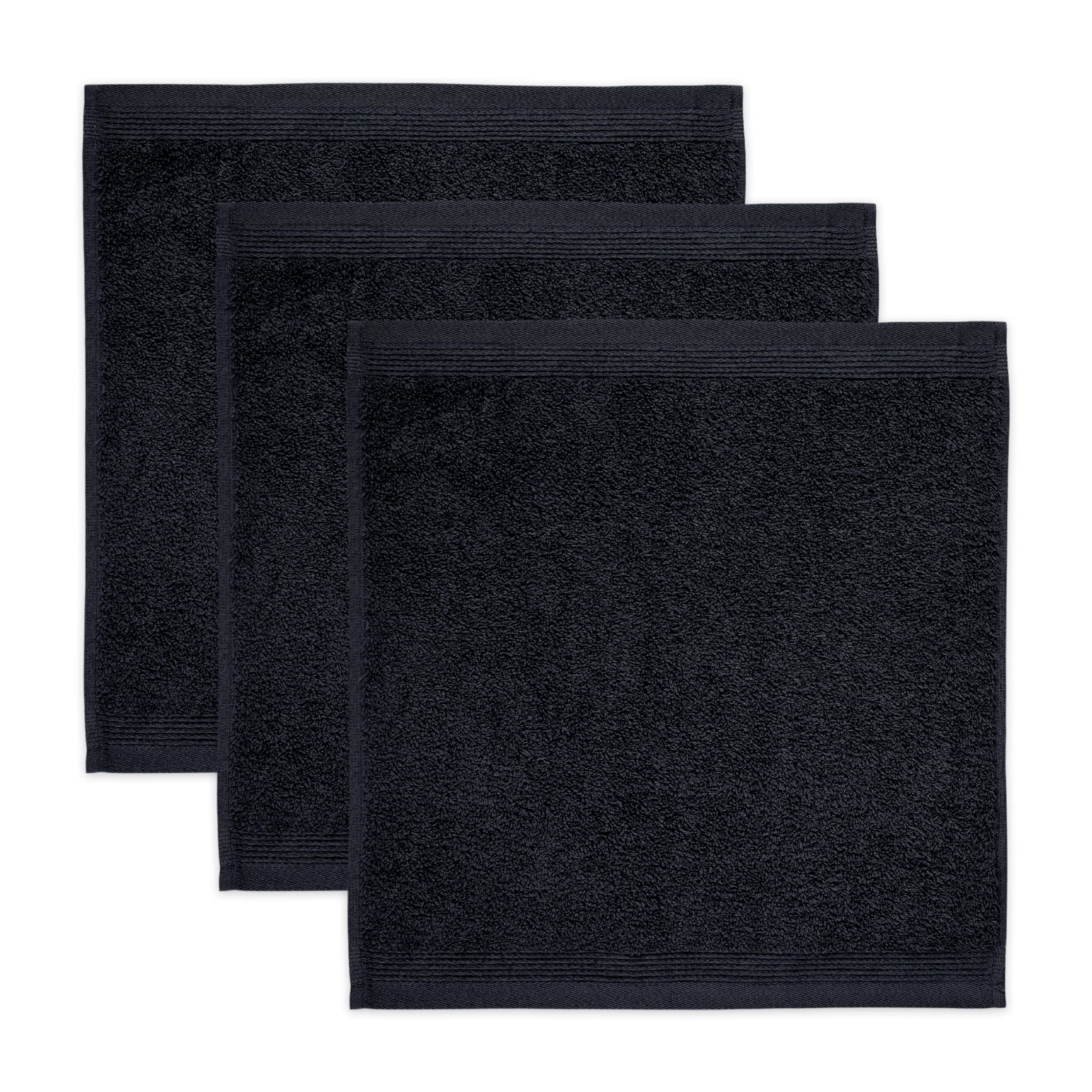 Möve 3er set Superwuschel soap cloth 30 x 30 cm made of 100% cotton, black