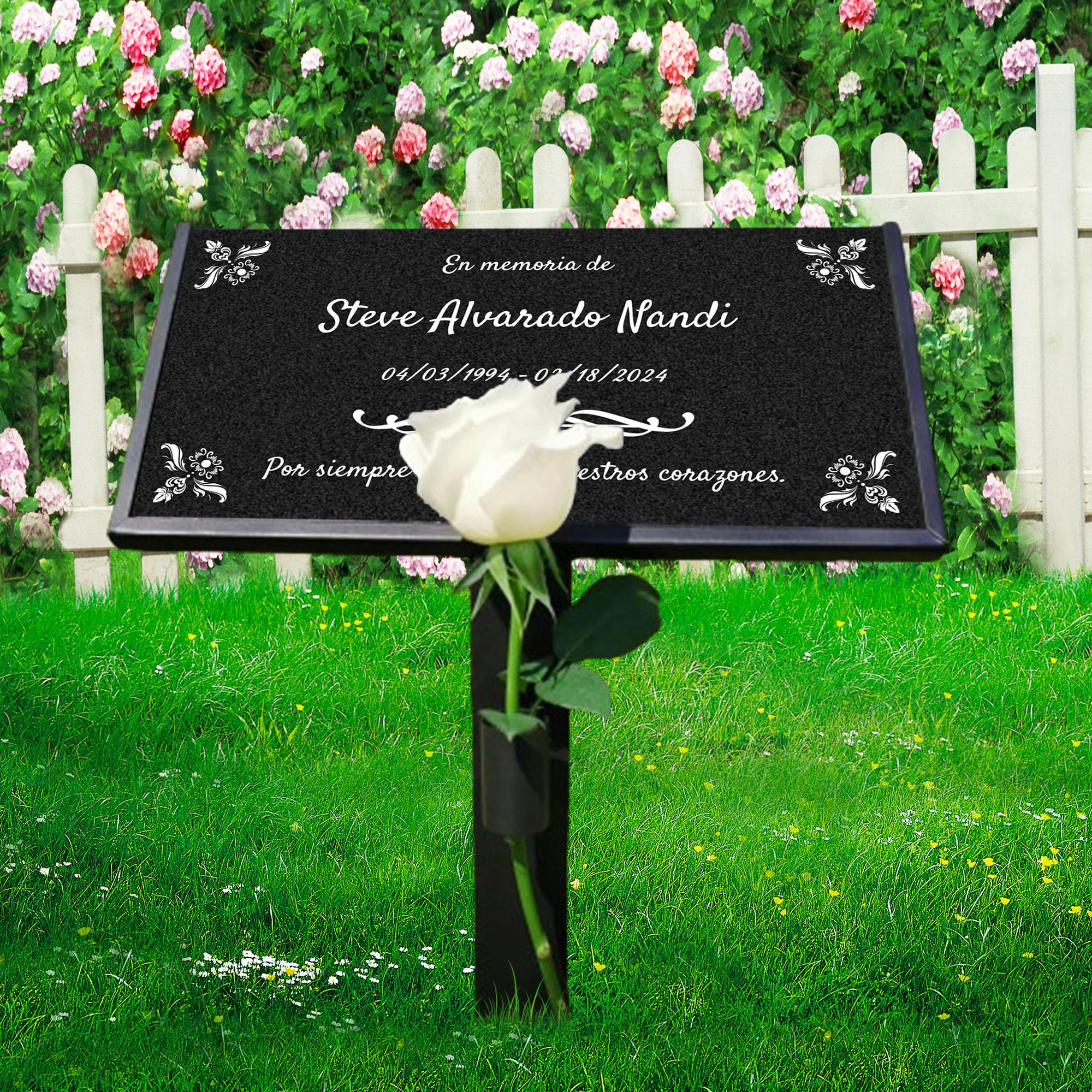 Personalized Human Cemetery Memorial Stones, Memorial Plaques for Outdoors, Headstones for Graves, Grave Markers, Grave Plaques, Grave Stones,