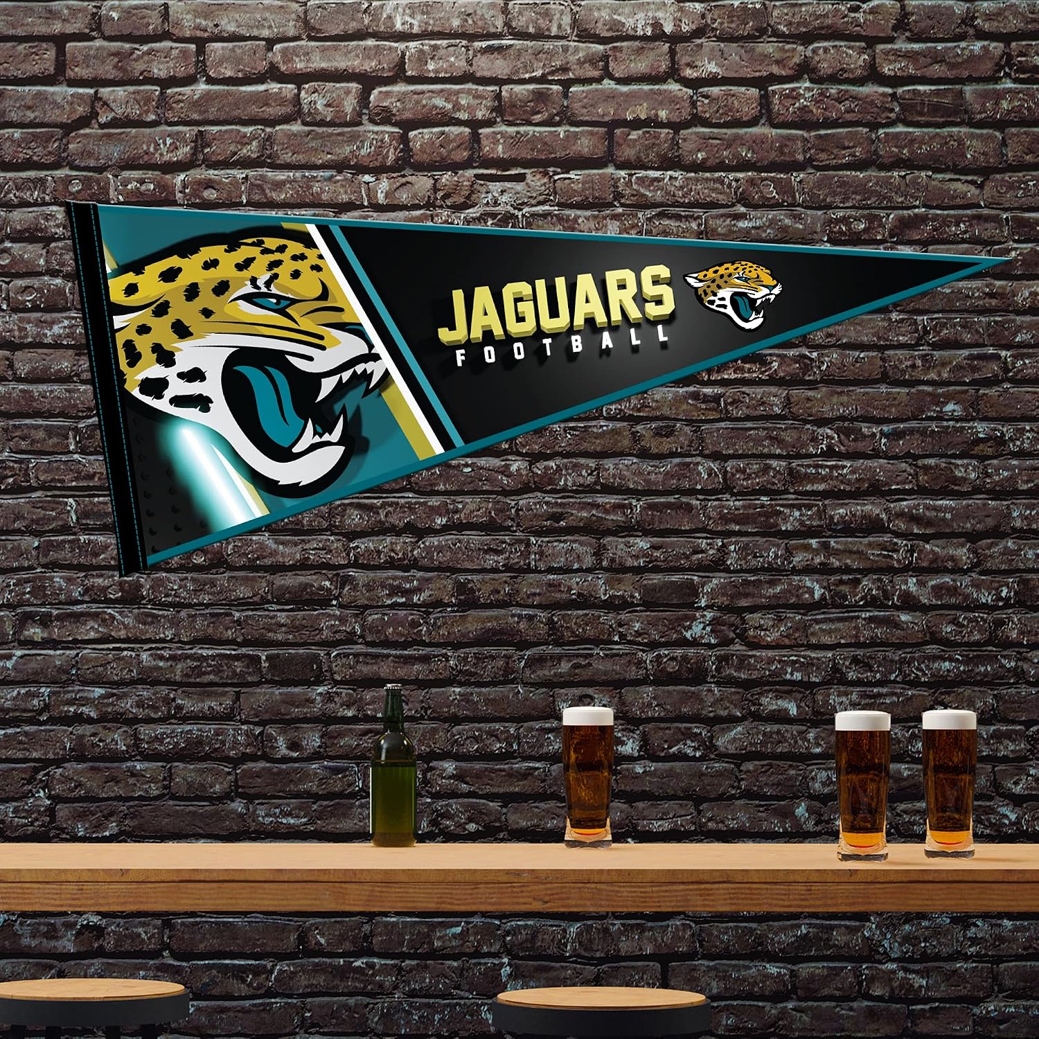 Rico Industries NFL Football Primary 12" x 30" Felt Wall Décor Pennant - Great for Home/Bed Room/Man Cave Décor image 2