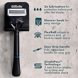 Gillette Intimate Razor for Men, Mens Pubic Razors for Manscaping, Gentle and Easy to Use, Designed For Pubic Hair, 1 Handle, 2 Blade Refills