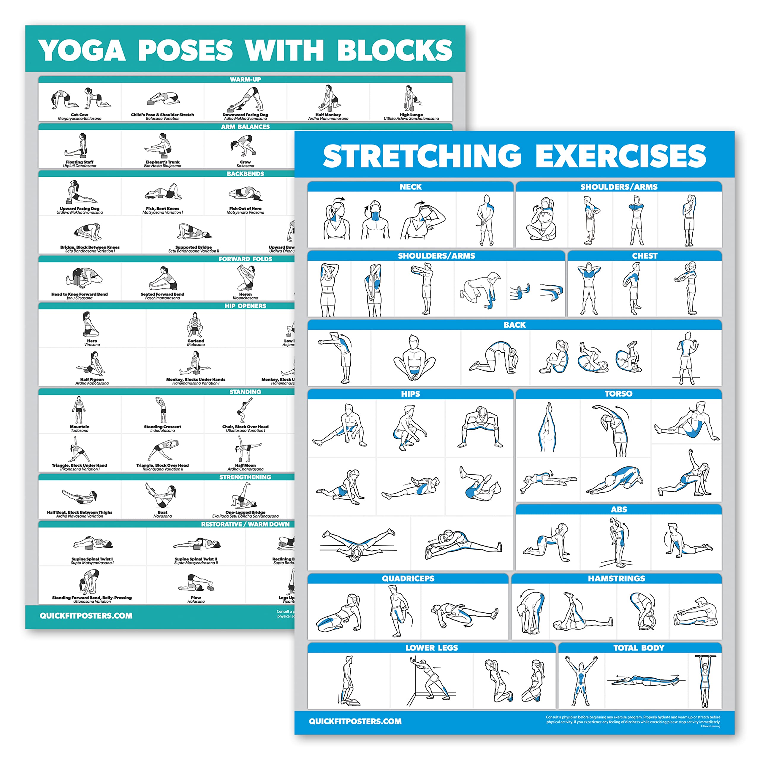 Exercise Poster for Yoga Block set product research image