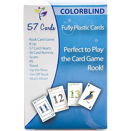 57Cards Colorblind: Fully Plastic Rook Cards