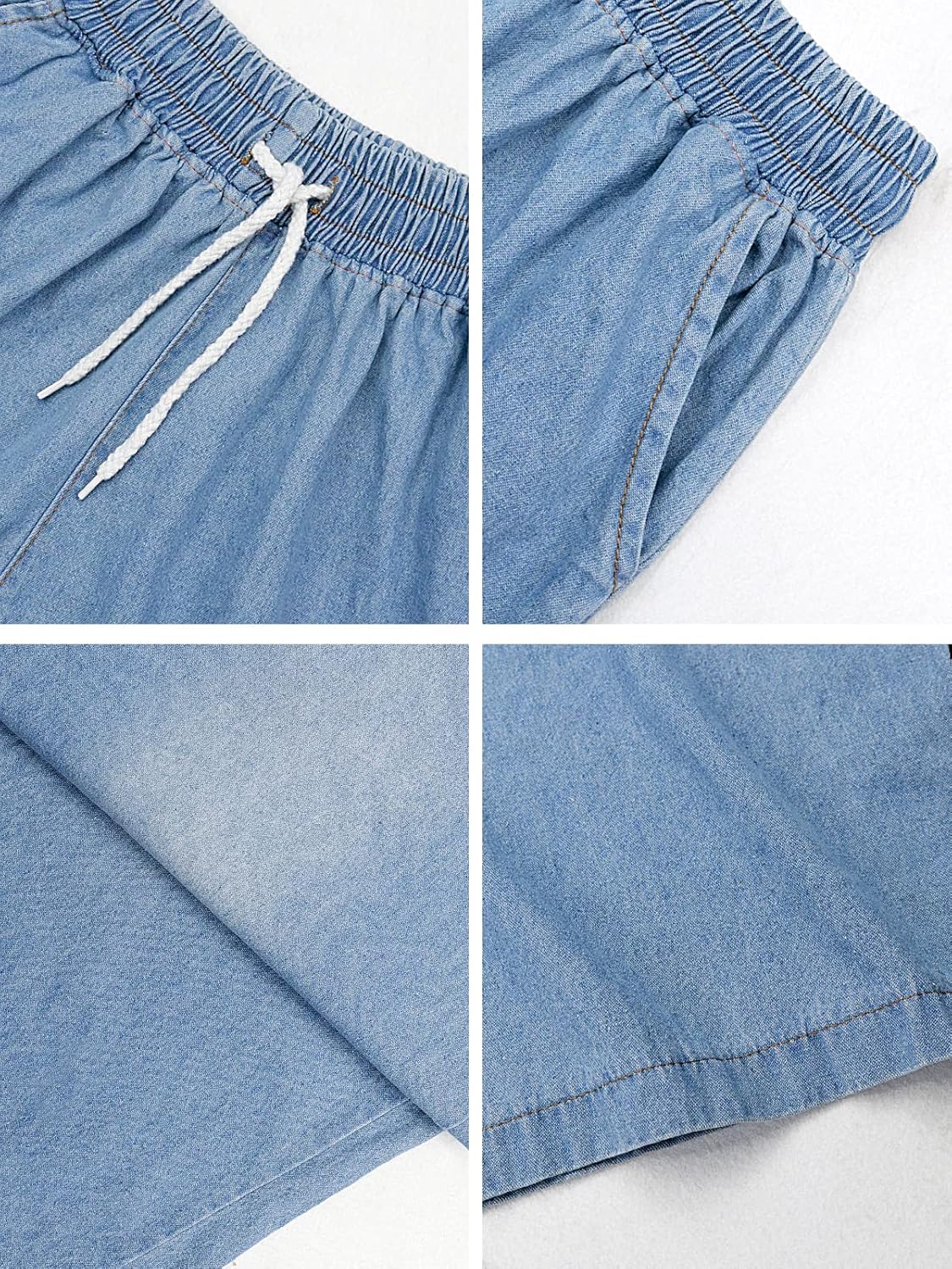 UQJE Women's Wide Leg Jeans Baggy Denim Pants High Waisted Mom Jeans with Pockets - Image 5