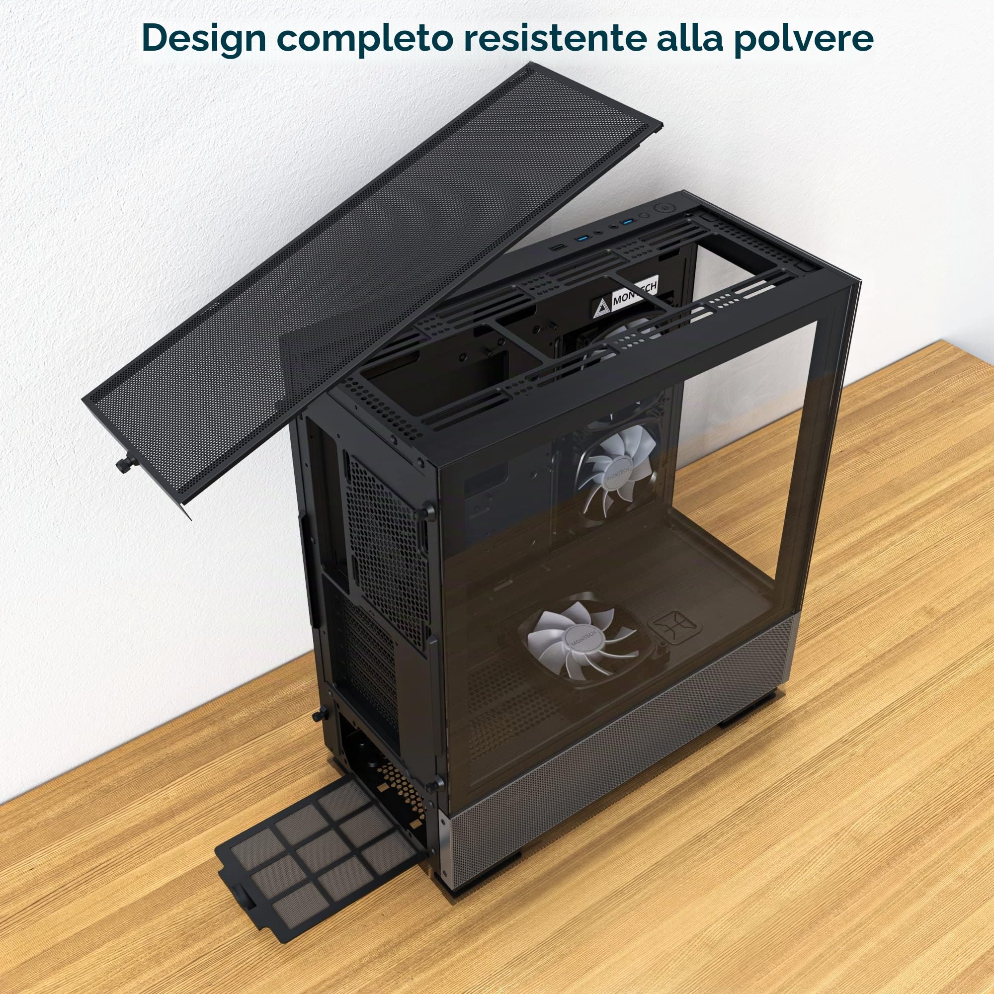 Montech SKY TWO, Midi-Tower - schwarz