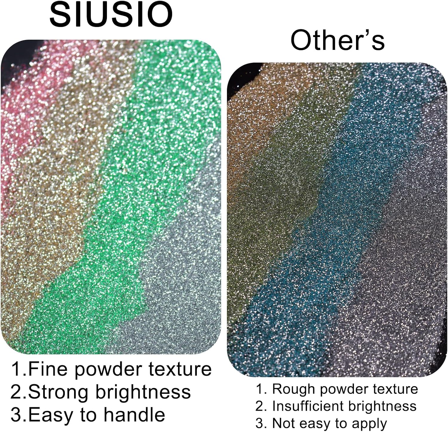 Reflective Glitter Powder Set, 8 Colors Diamond Nail Glitters Dust Shiny Sugar Nail Dipping Pigment Nail Supplies for Nail Art Gel Polish Crafts Disco Party Nightclub Wedding