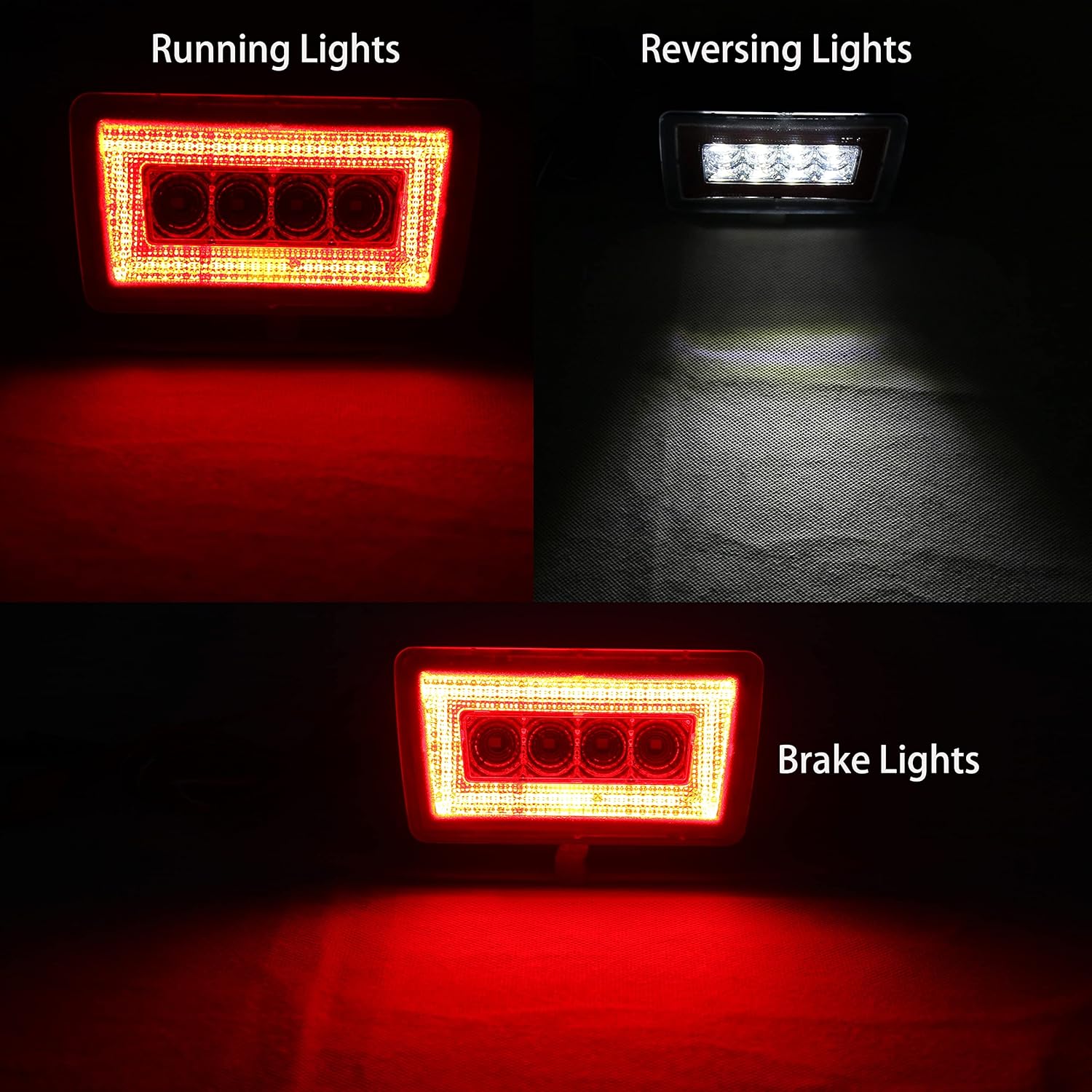 Smoked LED Tail Rear Fog Light Kit For Subaru 2011-2021 Impreza WRX STi, 2013-2017 Subaru XV Crosstrek 3-In-1 as Tail Lamp, Brake Lamp, Back Up Reverse Lights