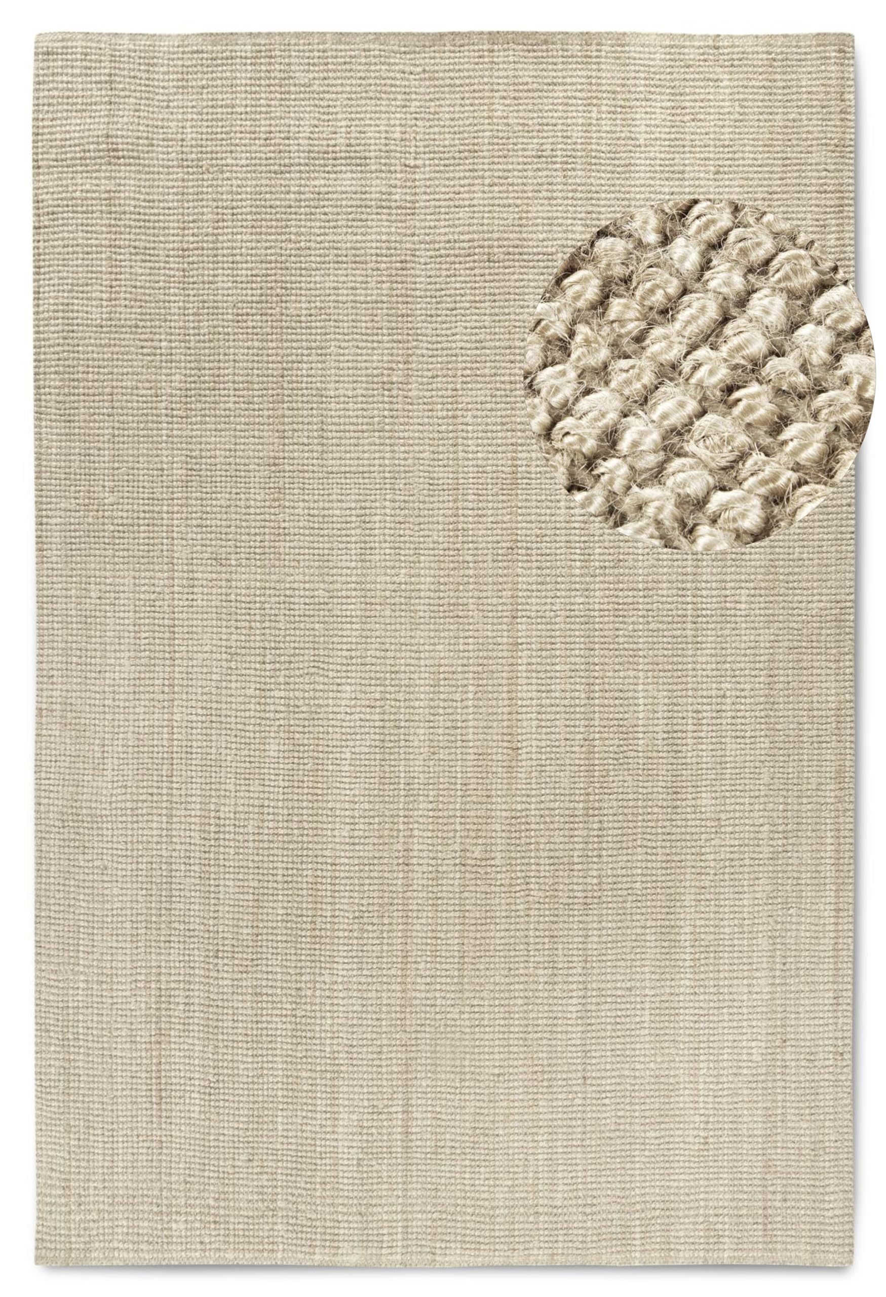 Villeroy & Boch Jute Teppich Rosalie - Natur Wohnzimmerteppich Handgewebt & Umweltfreundlich - Boho Teppich für Wohnzimmer, Schlafzimmer, Esszimmer – Natur Weiß, 200x290cm