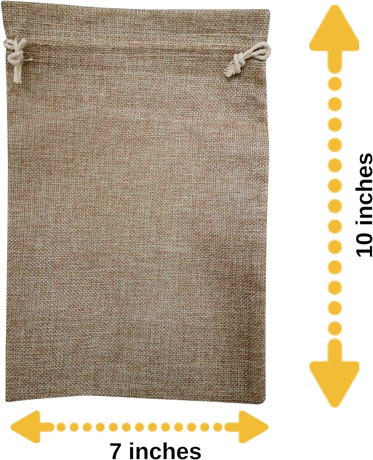 50 Burlap Bags with Drawstring, 7x10 Inch Rustic Gift Bag Bulk Pack for Mugs, Mason Jars, Christmas, Advent, Holiday Gift Bags, Wedding and Birthday Party Favor Bags, Grocery, Gift Wrap and Treat Pouches - Image 2