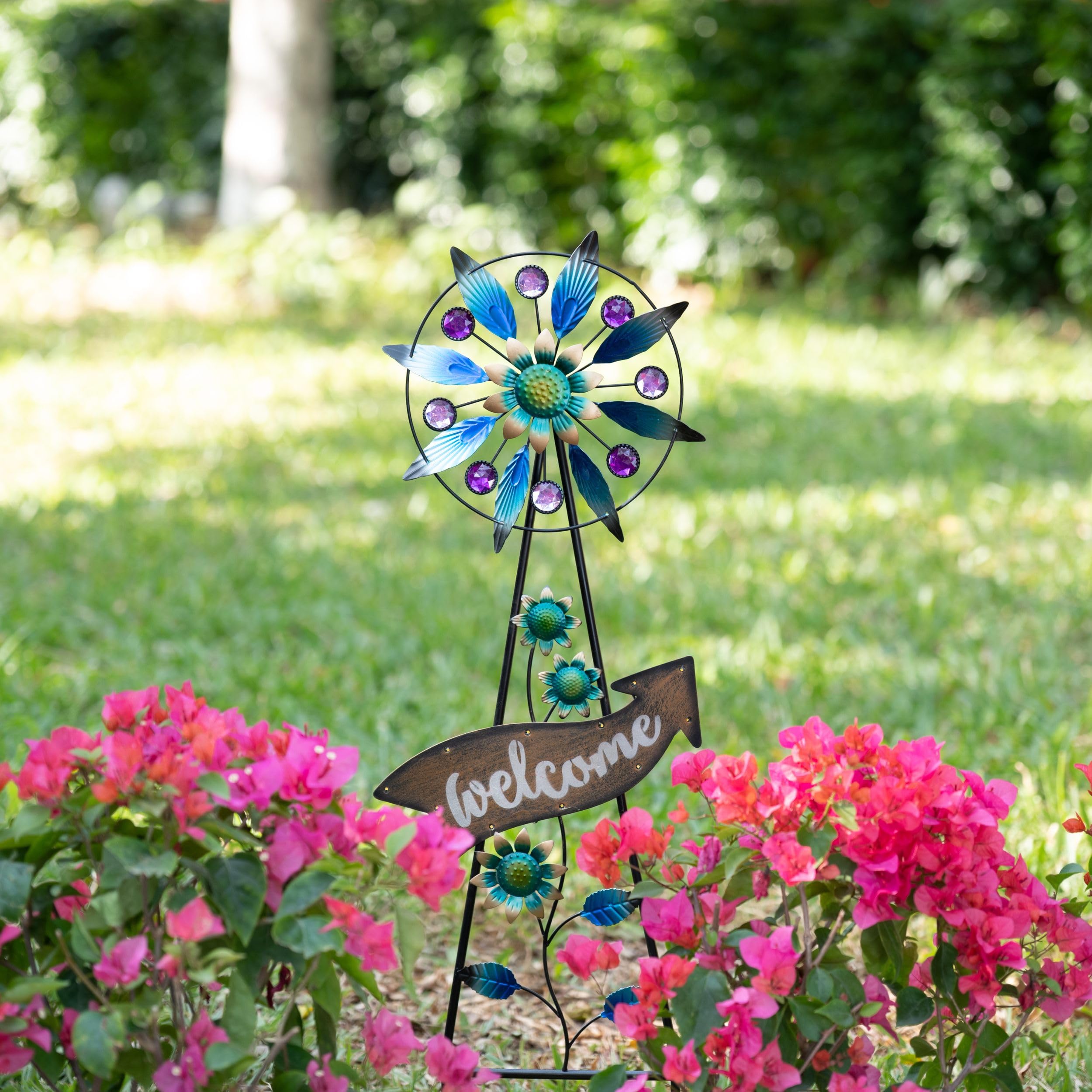 Snapklik.com : TERESAS COLLECTIONS Peacock Garden Decor Solar Stake
