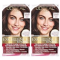 Vista 137 de L'Oreal Paris Excellence Creme - Coloración permanente para el cabello, castaño oscuro 4, 100% de cobertura de canas, paquete de 2