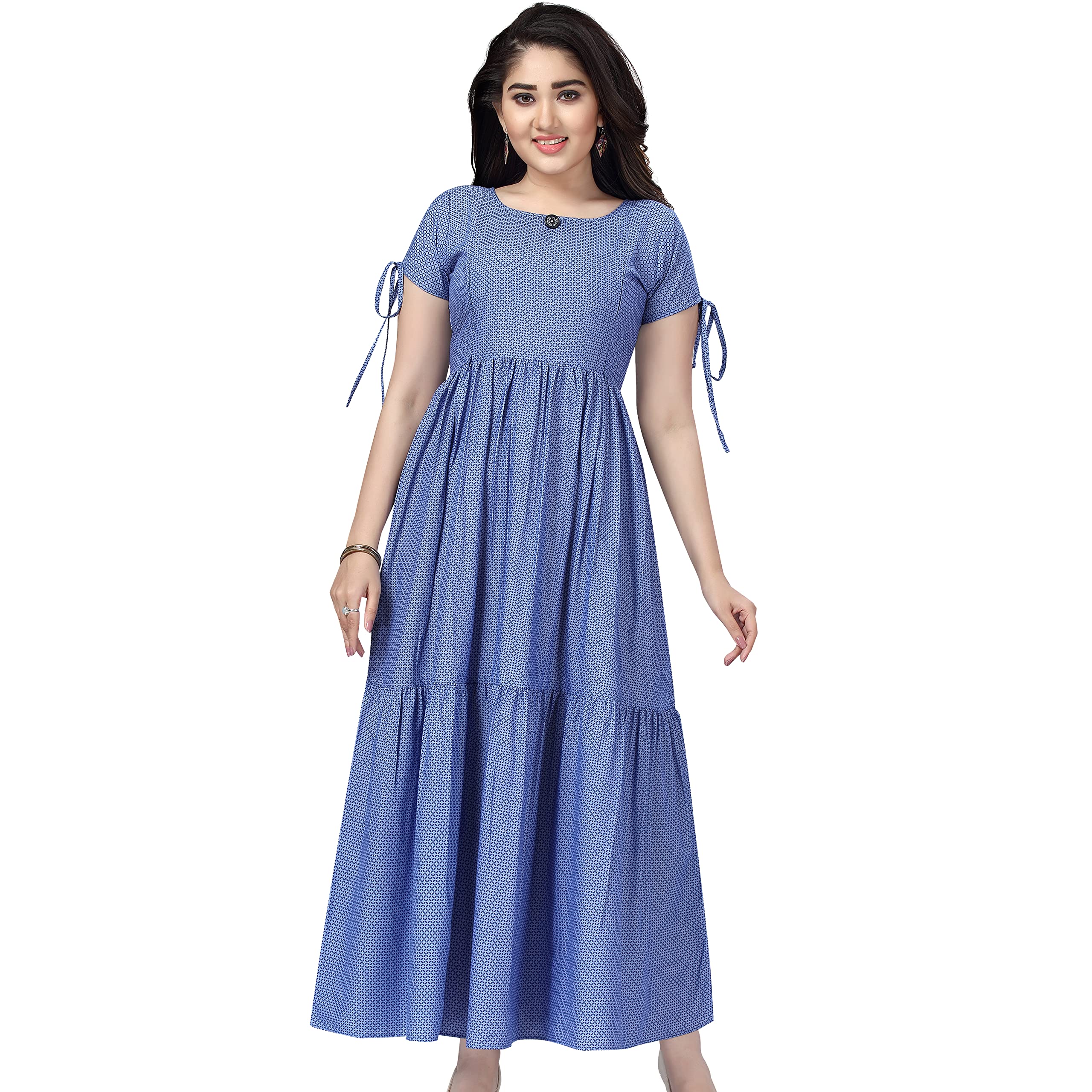 CEE 18Cotton Rayon A-Line Flaired Maternity Feeding Kurti for Women with Zippers | Maternity Dress in Breathable Fabric for Pre and Post Pregnancy & Nursing for Mom