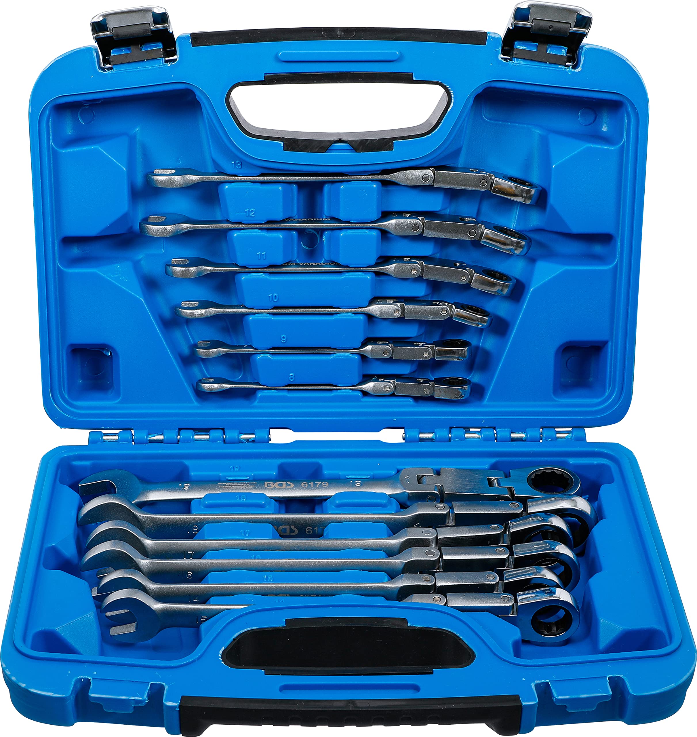 Juego Llaves Estrella Dobles BGS 27 Piezas - Extra Largas, 72 Dientes, Cromadas, Incluye Vasos E-Torx