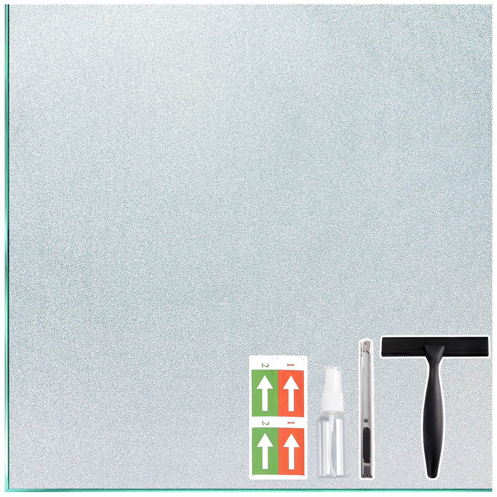 Coavas Frosted Glass Window Privacy Film, Static Cling, 17.5" x 78.7"