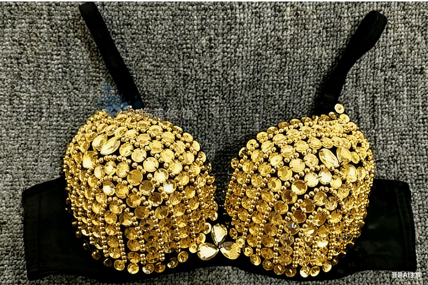 Woeoe Rhinestone Corset Bustier Crop Top Bra Nightclub Rave Diamond Tops Jewelry for Women