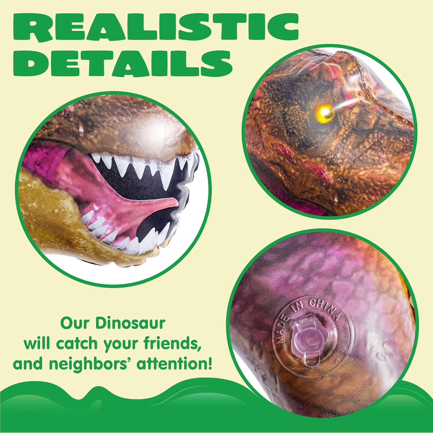 JOYIN T-Rex Dinosaur Inflatable, Tyrannosaurus Rex Inflatable Toy for Party Decorations, 30" Dinosaur Birthday Party Gift for Kids and Adults - Image 2