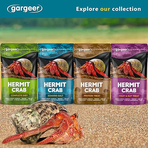 Vista 4 de Hermit Crab Soaking Salt, Ocean-Like Environment, Includes Calcium and Trace Minerals, No additives or Harmful Ingredients. for Optimal Health and