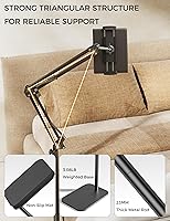Vista 7 de Tablet Floor Stand, 360-degree Rotatable Metal Tablet Stand Holder, Adjustable Kindle Holder, Universal Phone Stand for iPad/iPhoneX/iPad Pro or