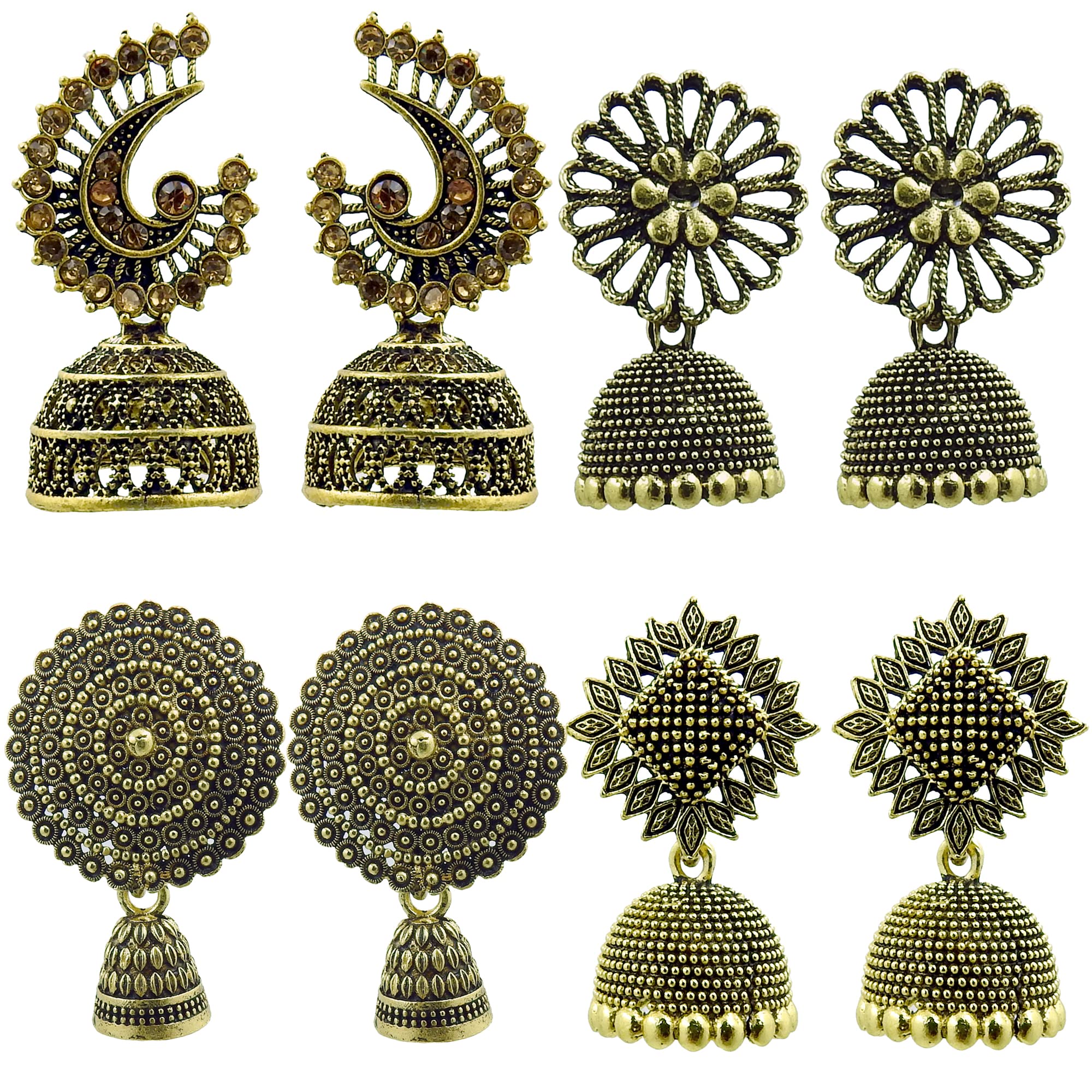 See full amazon price history chart for LACUM® Fashion Latest Traditional Oxidized Silver and Antique Golden Base Metal Dangle and Drop (COMBOs of 4) Jhumki Earrings for Women & Girls (Model06) LACUM® Fashion Latest Traditional Oxidized Silver and Antique Golden Base Metal Dangle and Drop (COMBOs of 4) Jhumki Earrings for Women & Girls (Model06) (B0BNGH6HPH) Amazon Price History, Amazon Price Tracker