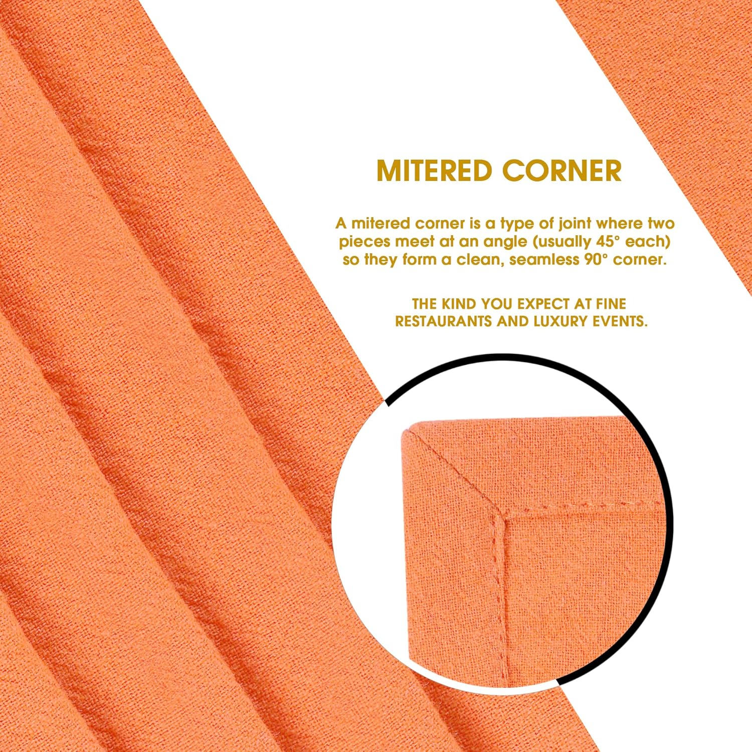 Urban Villa Halloween Flour Sack Kitchen Towels 27”x27” 12 Pack Orange Color Dish Towels 100% Cotton Flour Sack Kitchen Towels for Embroidery DIY Projects Cloth Diapers Cheese Strainers Dish Cloths - Image 7