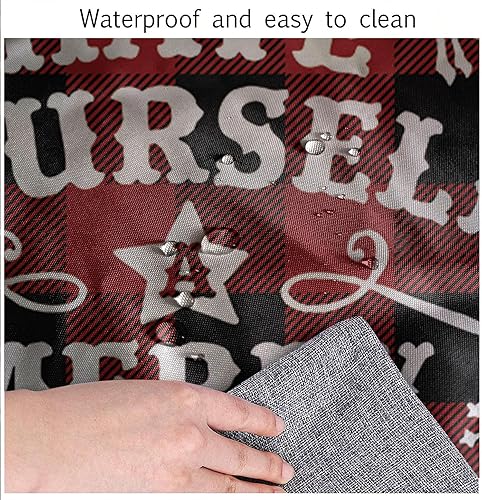 Miniatura 5 de Mantel cuadrado ajustable a cuadros, mantel de poliéster con borde elástico lavable para el hogar, fiestas, se adapta a mesas de 36 x 36 pulgadas