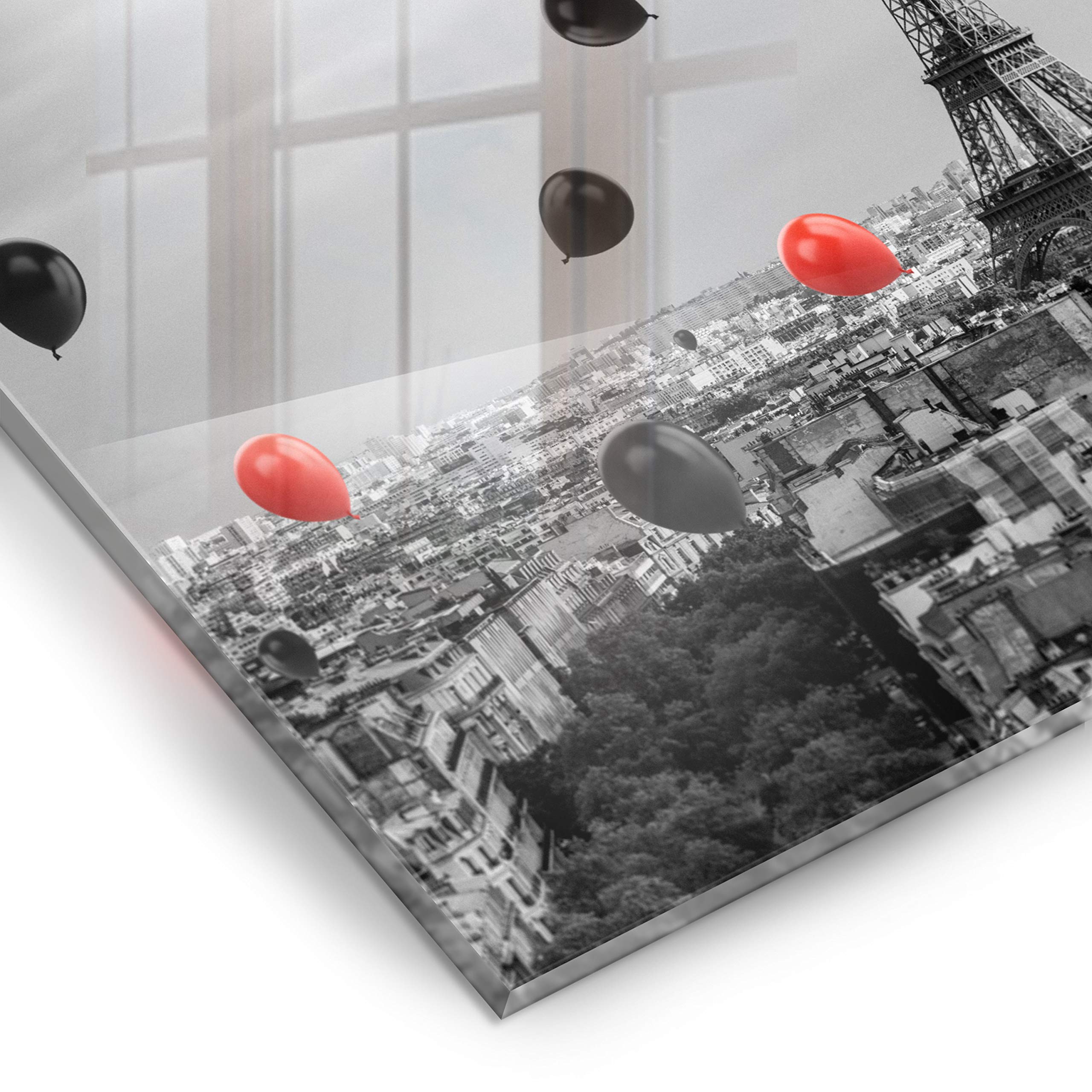 murando - Pannello Paraschizzi Cucina in Vetro Temperato Parigi 80x80