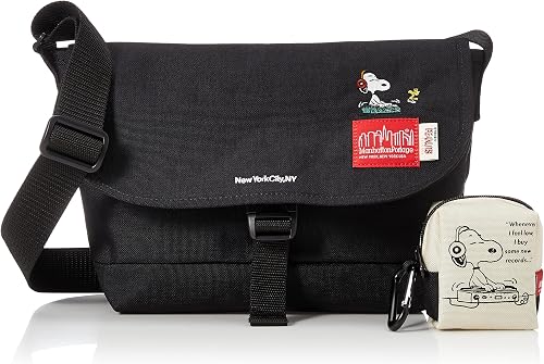 Amazon マンハッタンポーテージ 正規品 公式 メッセンジャーバッグ Casual Messenger Bag Jrs Peanuts 21 ブラック メッセンジャーバッグ