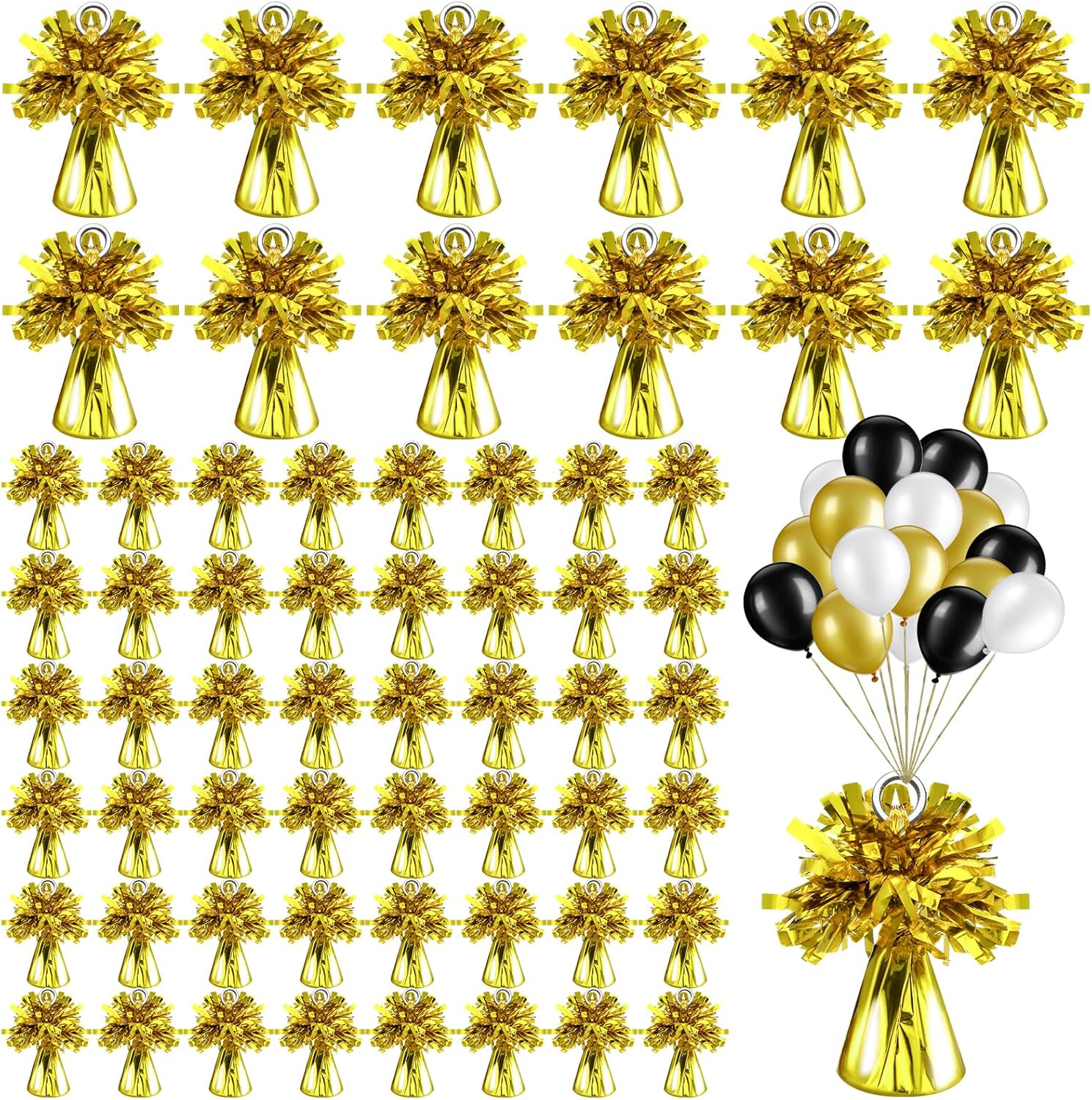 Shappy 60 Pcs Metallic Balloon Weights bulk Heavy Solid Anchor Balloon Holder