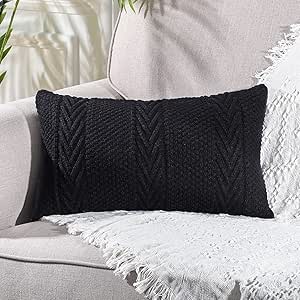 Mandioo Gestrickte Kissenbezüge 40x40cm - Weiche Baumwollbezüge In Beige