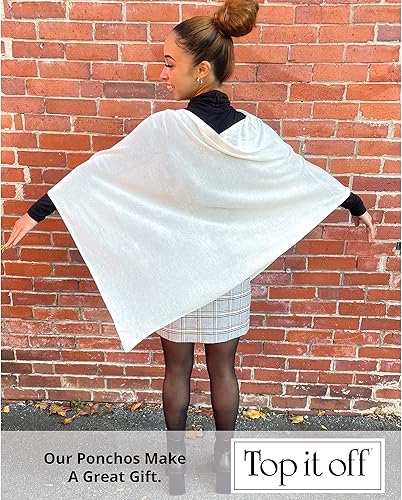 Miniatura 3 de Top It Off Elsa - Poncho de bambú para mujer, de punto fino, de lujo, hecho de bambú 100% natural, pieza de capas para mayor calidez