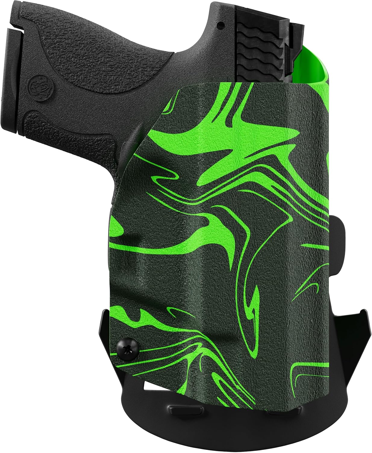We The Folks Holsters – Inexperienced Ink Swirl – Outdoors Waistband Open Carry – OWB Kydex Holster – Adjustable Trip/Cant/Retention