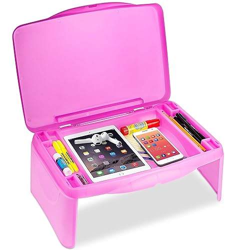 Miniatura 1 de Escritorio plegable para computadora portátil, mesa para desayuno, mesa para cama, bandeja para servir. El escritorio portátil tiene espacio de