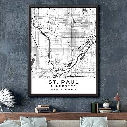 Miniatura 2 de Mapa de St. Paul, Minnesota, Light 2 (24x36)
