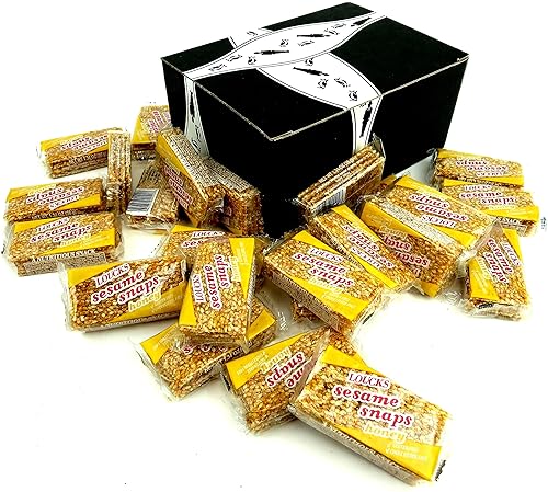 Loucks Sezme Honey Sesame Snaps, paquetes de 1.34 onzas en una caja BlackTie (paquete de 24)