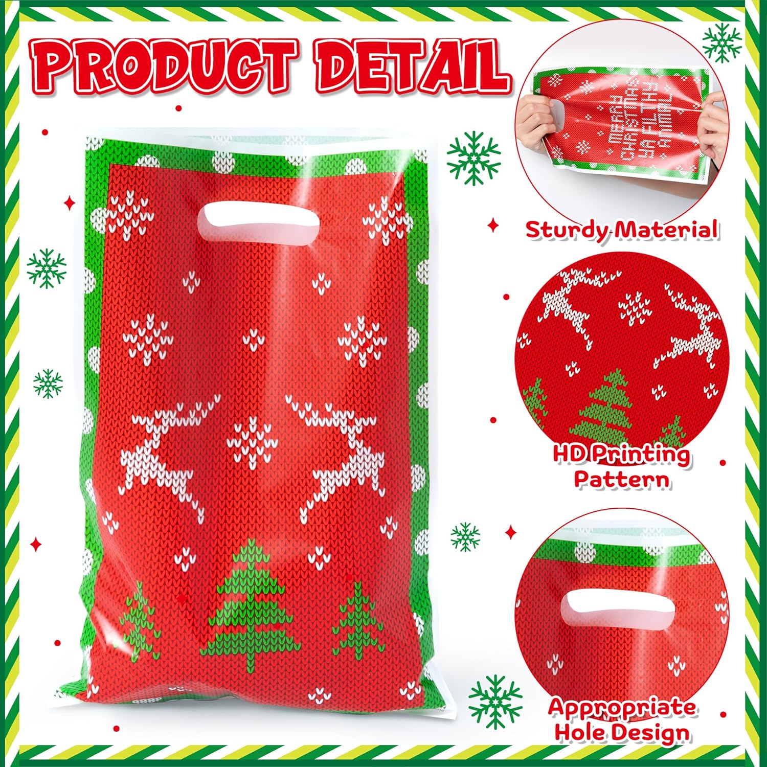 JuPelozak Christmas Party Favor Bags - 50pcs Funny Xmas Movie Goodie Bag, Merry Christmas Ya Filthy Animal Candy Cookies Gift Decor for Adult Teen Fans, Holiday Celebration Decorations Supplies - Image 3