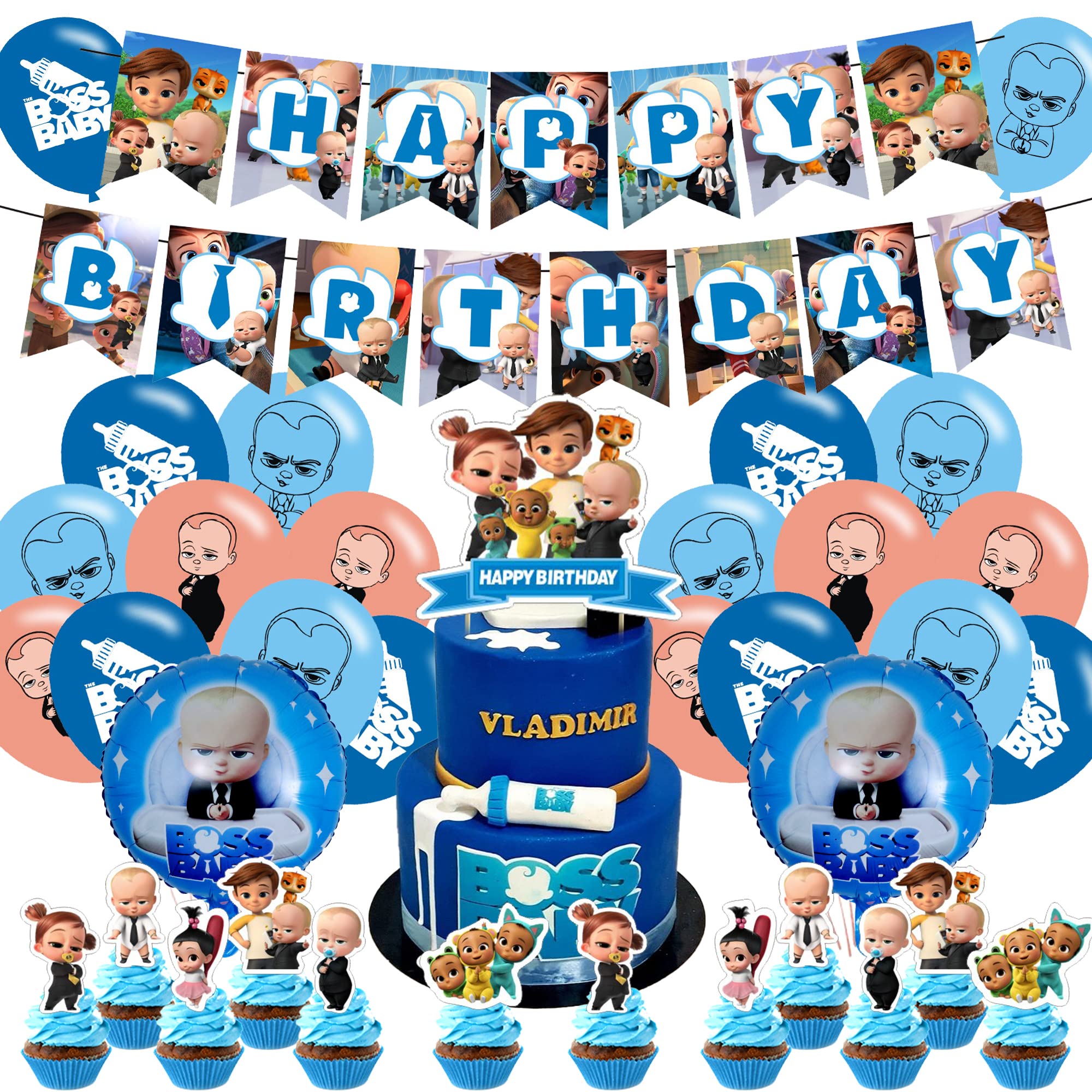 Buy Boss Boy Baby Party Decorations,Birthday Party Supplies For Boss