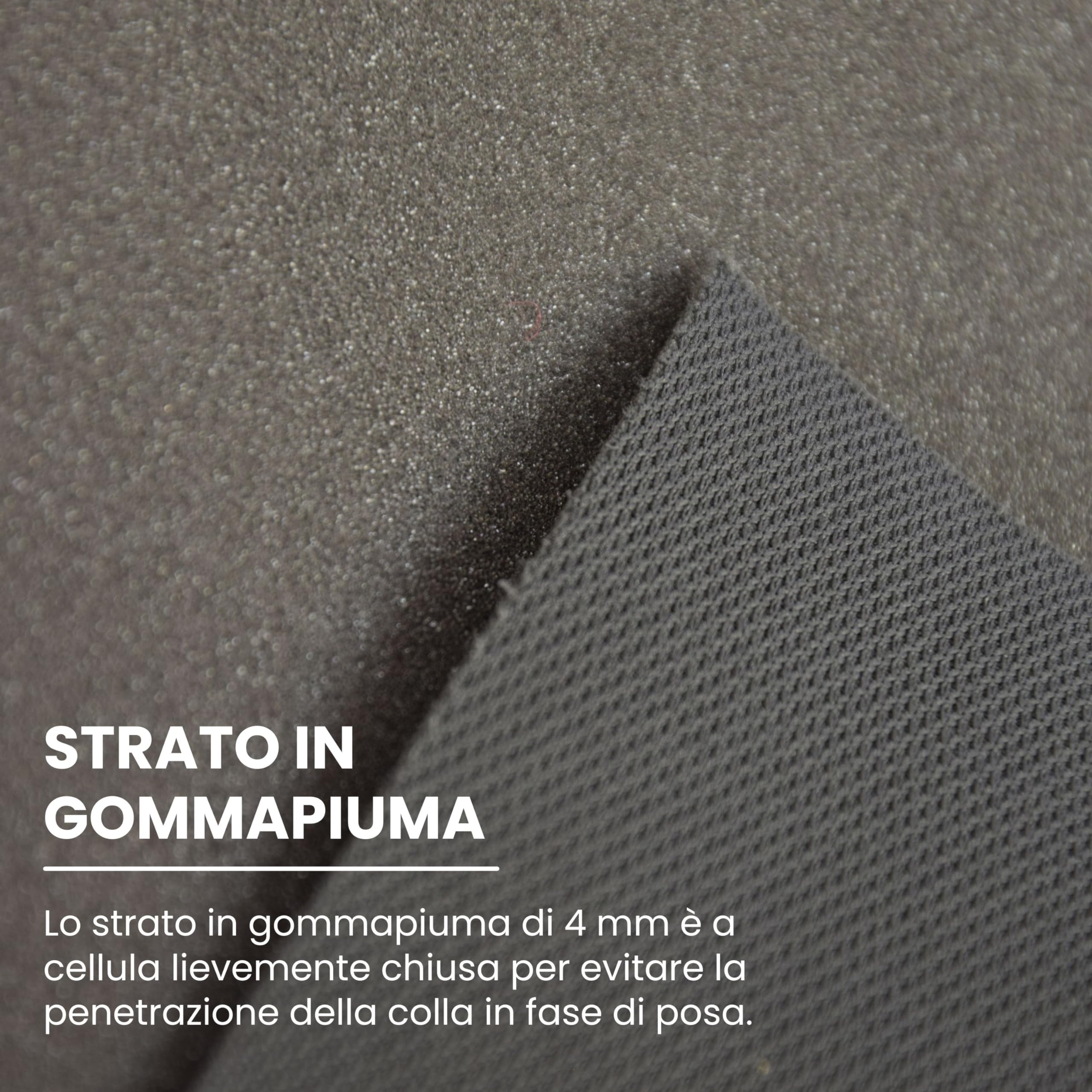 TENDAGGIMANIA Tissu de revêtement Toit Voiture, Compatible avectous Les Voitures- Longeur 2 METRES- Couleur: 1440 Noir